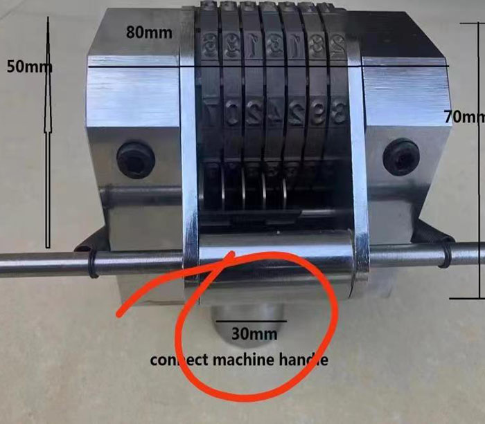 Metal sheet number stamping counter