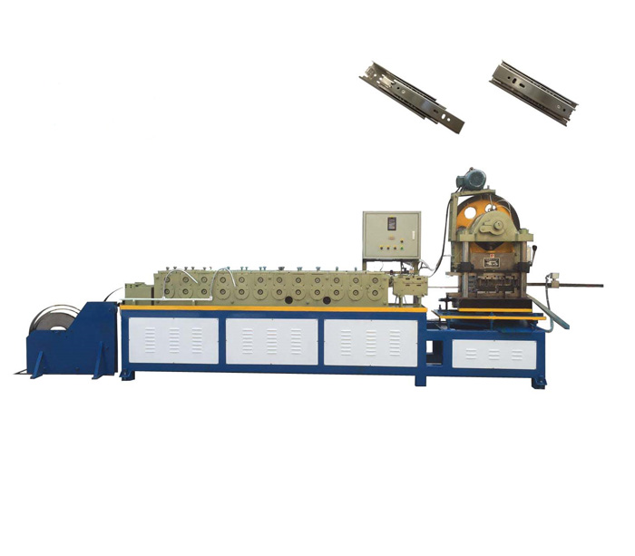 Drawer slide roll forming machine