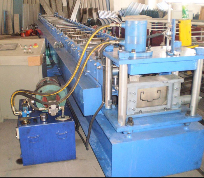 Steel door frame making machine