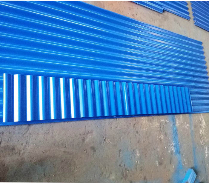 Color sheet corrugated metal roofing panel roll forming machine for wave panel