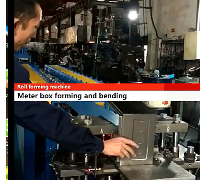 Electric meter box roll forming machine