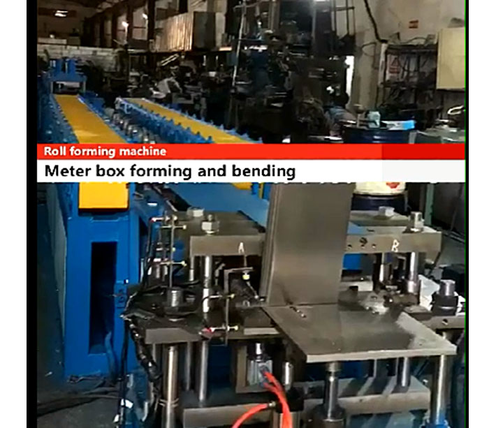 Electric meter box roll forming machine