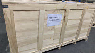 Networking cabinet components metal parts packing and delivery